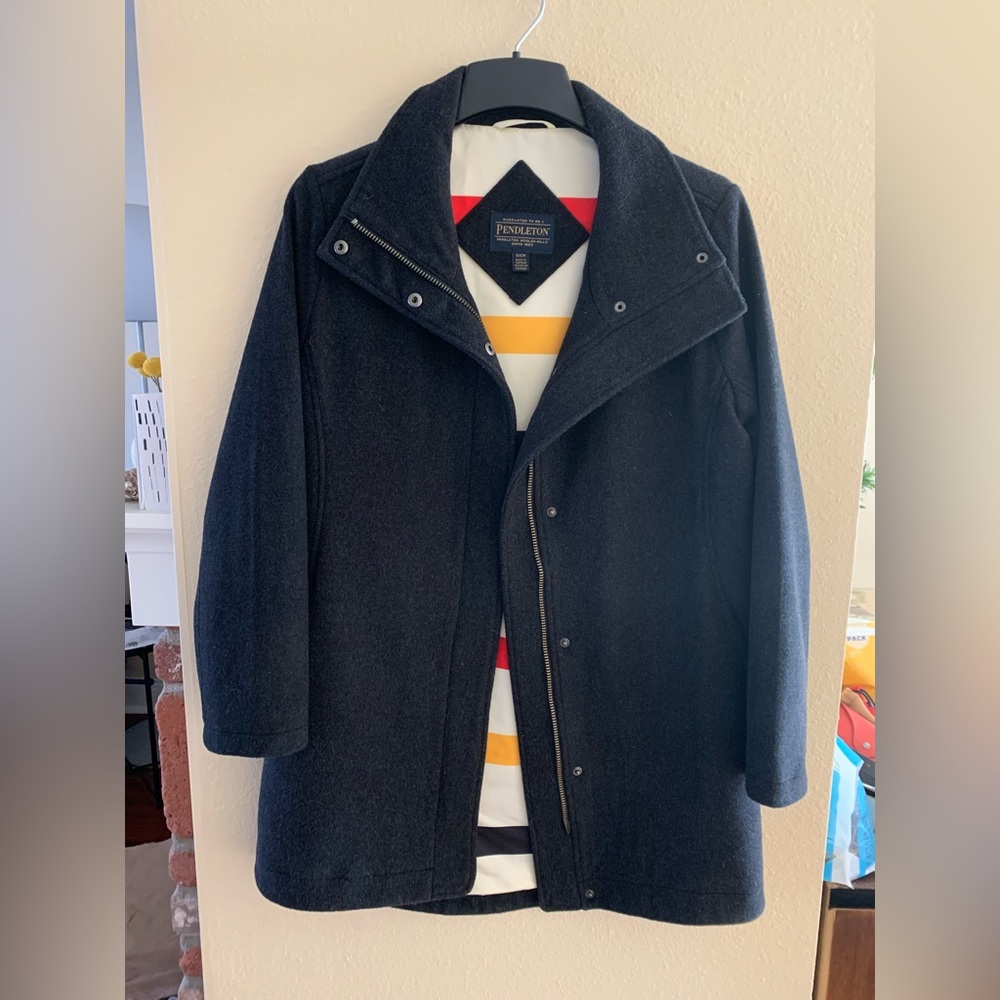 Dark grey Pendleton wool coat